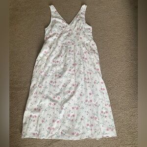 American Eagle Outfitters White and Pink Floral Dress